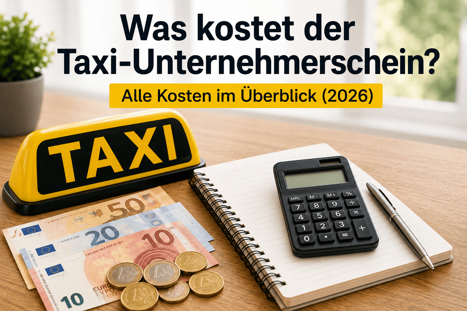 Was kostet der Taxi-Unternehmerschein? Mit diesen Kosten müssen Sie rechnen (2026)